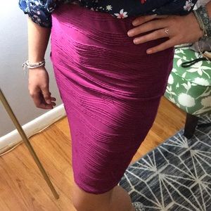 Fuchsia pencil skirt